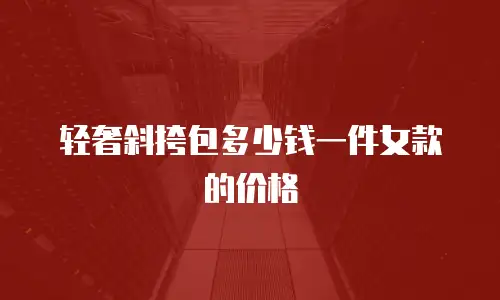 轻奢斜挎包多少钱一件女款的价格