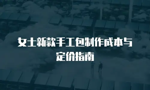 女士新款手工包制作成本与定价指南