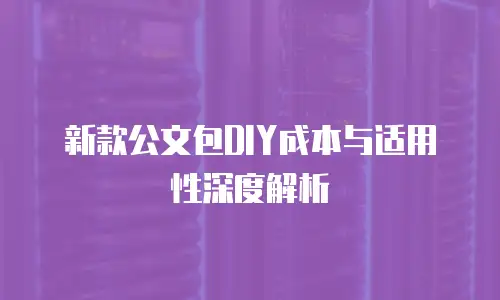 新款公文包DIY成本与适用性深度解析