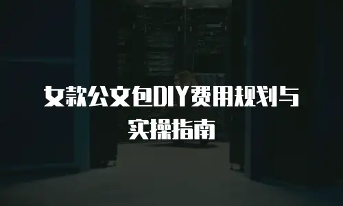 女款公文包DIY费用规划与实操指南