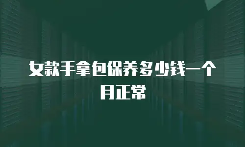 女款手拿包保养多少钱一个月正常