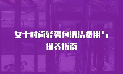 女士时尚轻奢包清洁费用与保养指南