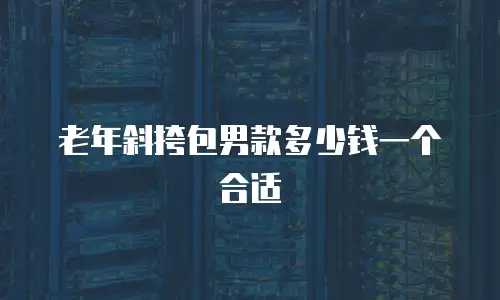 老年斜挎包男款多少钱一个合适