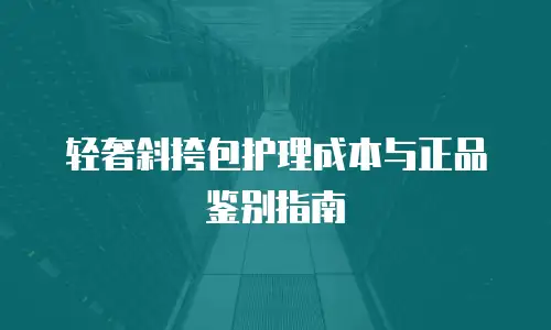 轻奢斜挎包护理成本与正品鉴别指南