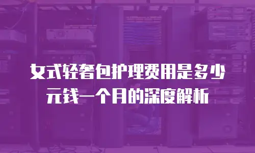 女式轻奢包护理费用是多少元钱一个月的深度解析