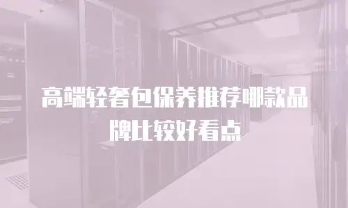 高端轻奢包保养推荐哪款品牌比较好看点