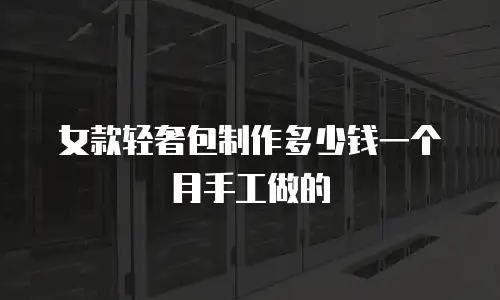 女款轻奢包制作多少钱一个月手工做的