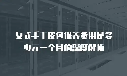 女式手工皮包保养费用是多少元一个月的深度解析