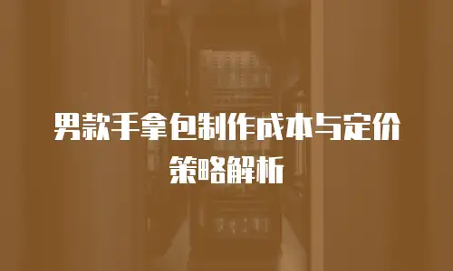 男款手拿包制作成本与定价策略解析