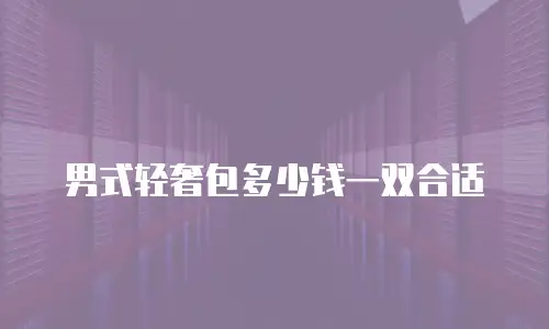 男式轻奢包多少钱一双合适