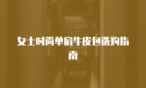 女士时尚单肩牛皮包选购指南