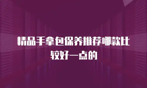 精品手拿包保养推荐哪款比较好一点的