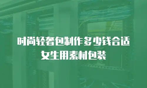 时尚轻奢包制作多少钱合适女生用素材包装