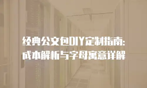 经典公文包DIY定制指南：成本解析与字母寓意详解