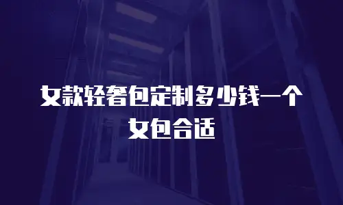 女款轻奢包定制多少钱一个女包合适