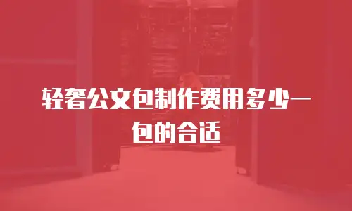 轻奢公文包制作费用多少一包的合适