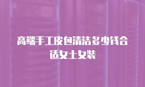 高端手工皮包清洁多少钱合适女士女装