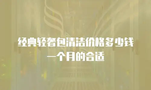 经典轻奢包清洁价格多少钱一个月的合适