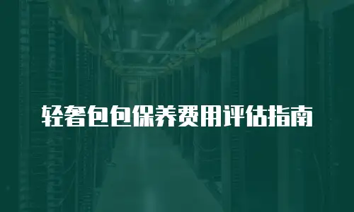 轻奢包包保养费用评估指南