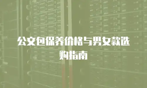 公文包保养价格与男女款选购指南