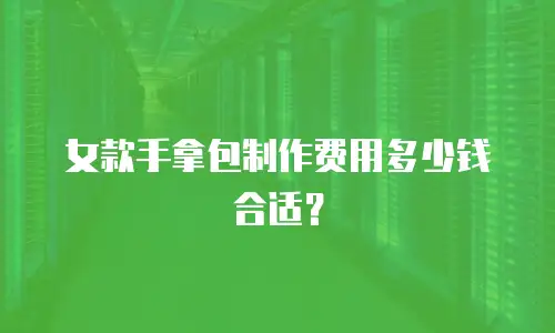 女款手拿包制作费用多少钱合适？