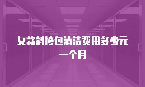 女款斜挎包清洁费用多少元一个月