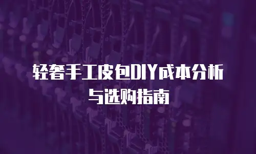 轻奢手工皮包DIY成本分析与选购指南