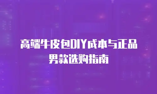 高端牛皮包DIY成本与正品男款选购指南