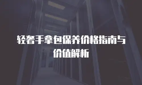 轻奢手拿包保养价格指南与价值解析
