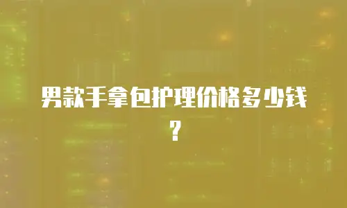 男款手拿包护理价格多少钱？
