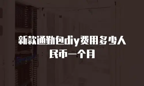 新款通勤包diy费用多少人民币一个月