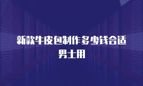 新款牛皮包制作多少钱合适男士用