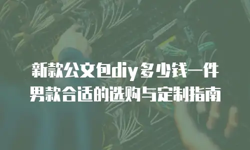 新款公文包diy多少钱一件男款合适的选购与定制指南