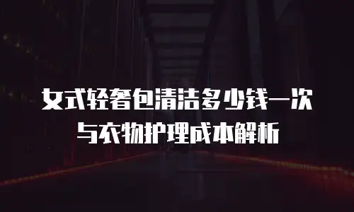 女式轻奢包清洁多少钱一次与衣物护理成本解析