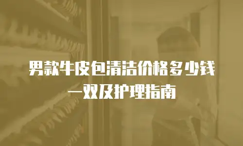男款牛皮包清洁价格多少钱一双及护理指南