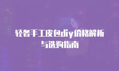 轻奢手工皮包diy价格解析与选购指南