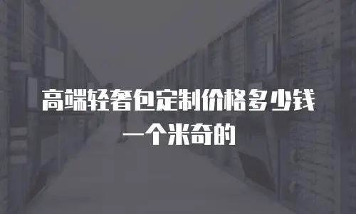 高端轻奢包定制价格多少钱一个米奇的
