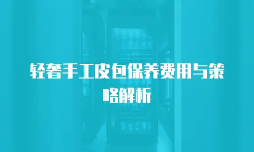 轻奢手工皮包保养费用与策略解析
