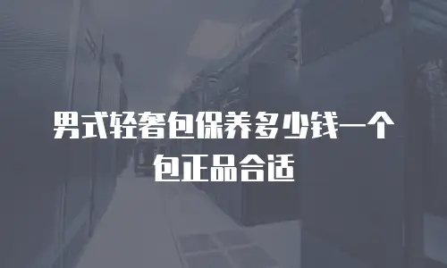 男式轻奢包保养多少钱一个包正品合适