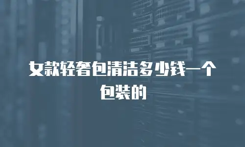 女款轻奢包清洁多少钱一个包装的