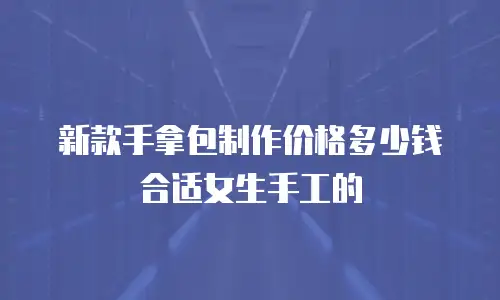 新款手拿包制作价格多少钱合适女生手工的