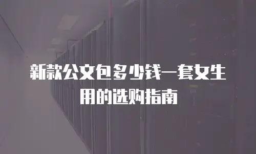 新款公文包多少钱一套女生用的选购指南