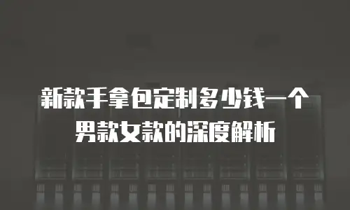 新款手拿包定制多少钱一个男款女款的深度解析