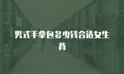 男式手拿包多少钱合适女生背