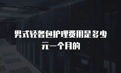 男式轻奢包护理费用是多少元一个月的