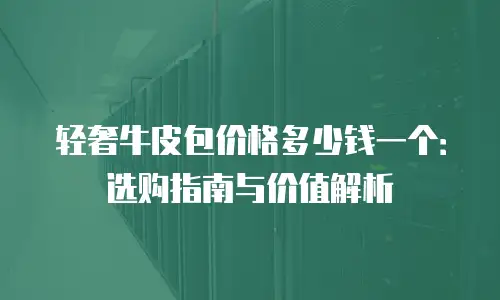 轻奢牛皮包价格多少钱一个：选购指南与价值解析