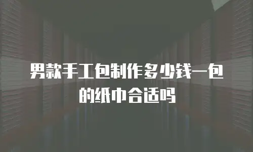男款手工包制作多少钱一包的纸巾合适吗