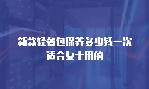 新款轻奢包保养多少钱一次适合女士用的