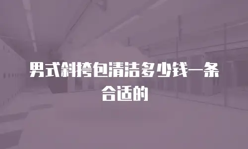 男式斜挎包清洁多少钱一条合适的