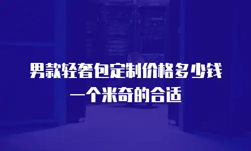 男款轻奢包定制价格多少钱一个米奇的合适
